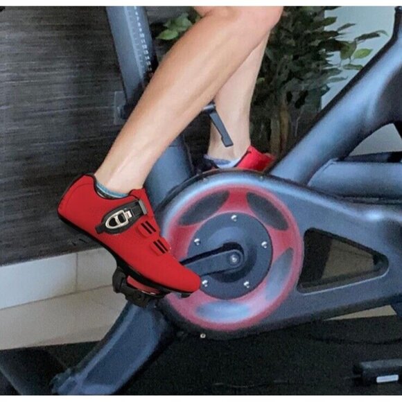 Kyedoo Mens Womens Red Cycling Shoes Compatible with Pelaton Bike Size 39 NWOB‎ - Picture 1 of 16
